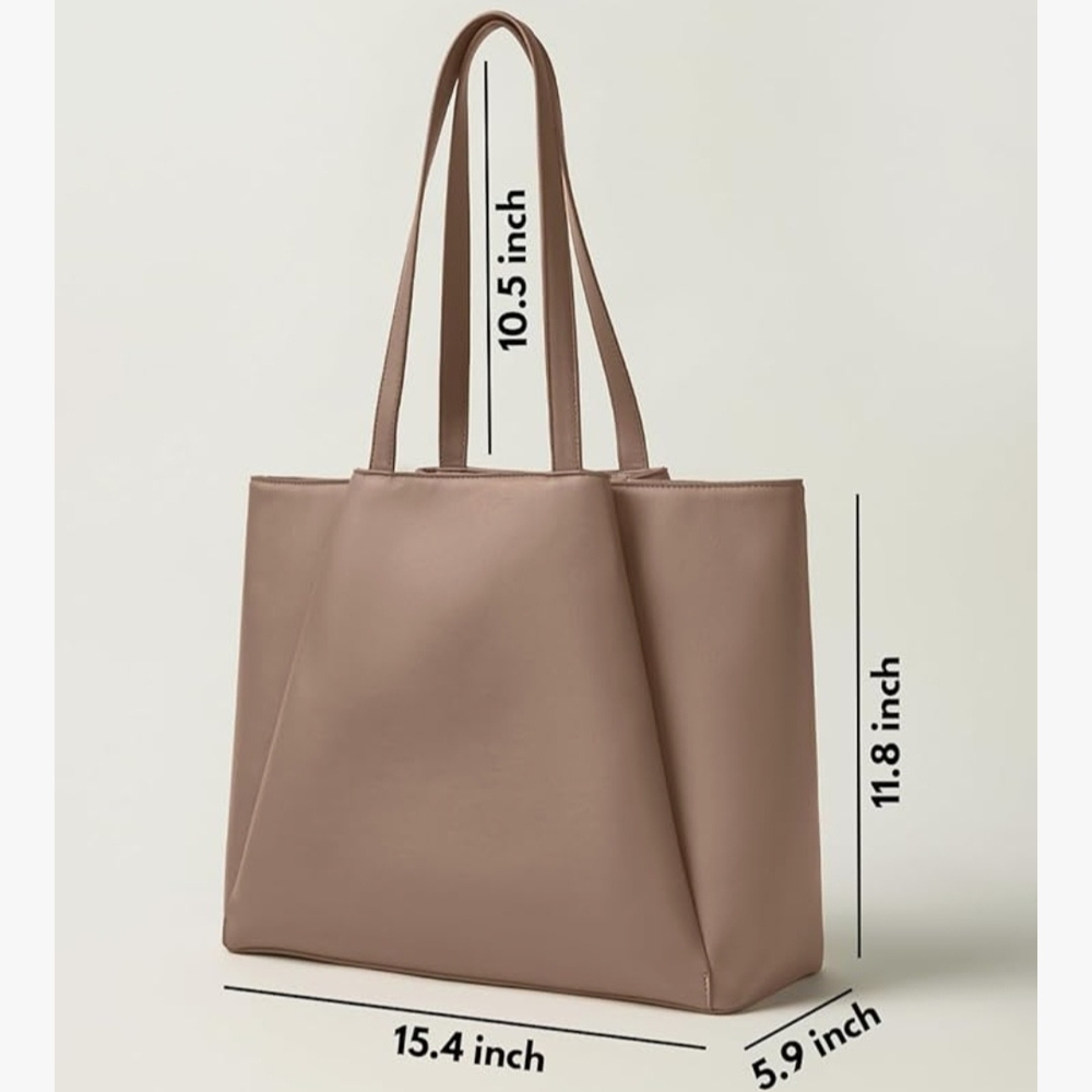 Elegant Tan Tote Bag - Picture 4 of 6